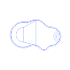 Layouts Swimming Pools Mountain Lake Swimming Pools Editable Svg Line Art, Free Vectors File